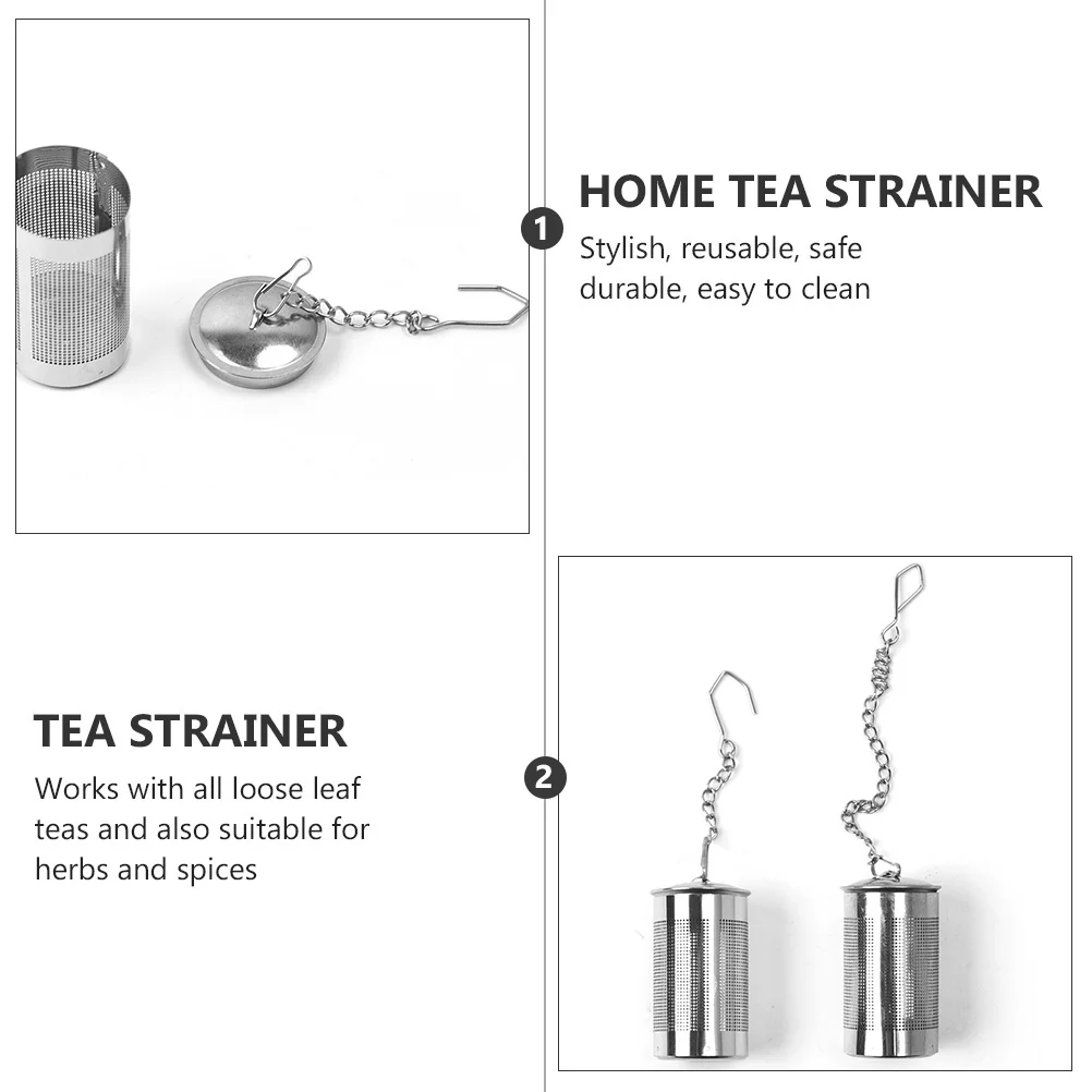 6 Pcs Tea Maker Strainer Stainless Steel Filter Mesh Seasoning Infuser Creative Leaker