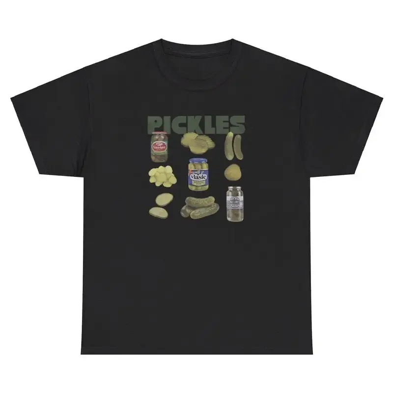 

Pickles T Shirt Funny Pickle Food Lovers Gen Z Humor Silly Graphic Gift Tee