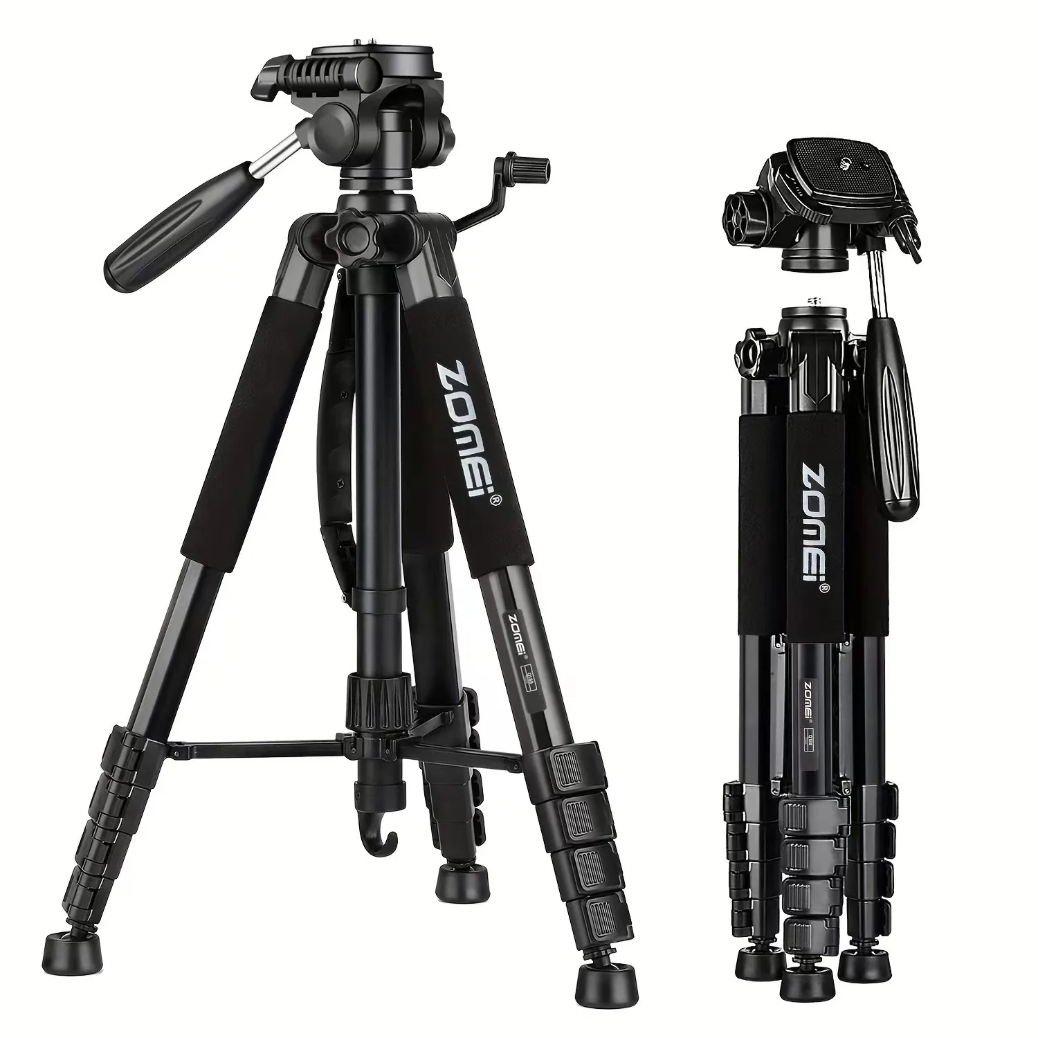 360°Rotatable Panorama Professional Camera Zomei Tripod, 187cm/73.6'' Photography Stand Phone Mount with Adjustable-height Legs