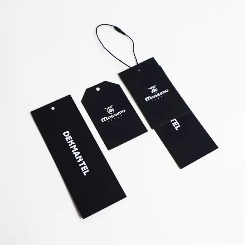 Custom..pieces.Custom Clothing Hang Tags with String Embossed Name and Logo Design Paper Price Garment Accessories