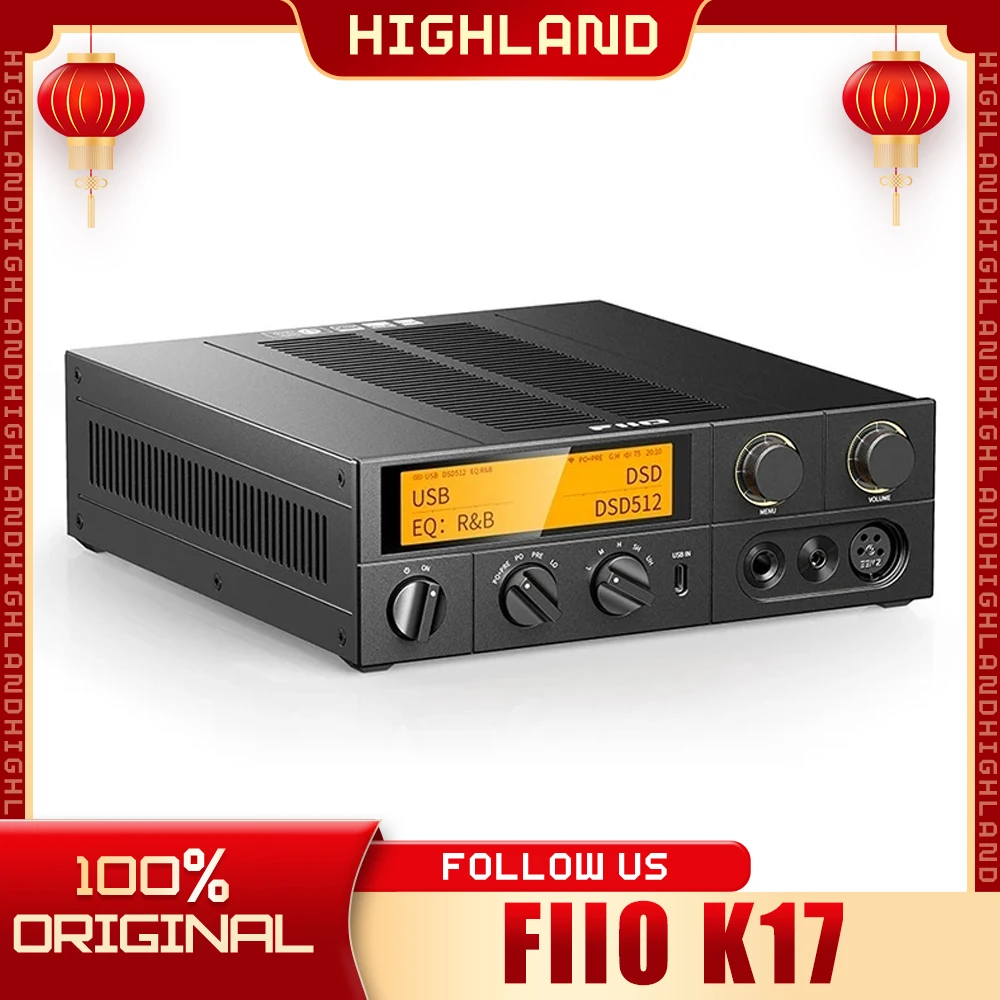 Fiio K17 Dsd Decoding Desktop All-In-One Headphones Power Amplifier Hifi Hi-Res Decodercustomized Ak4191+Ak4499ex*2 Dac Chips