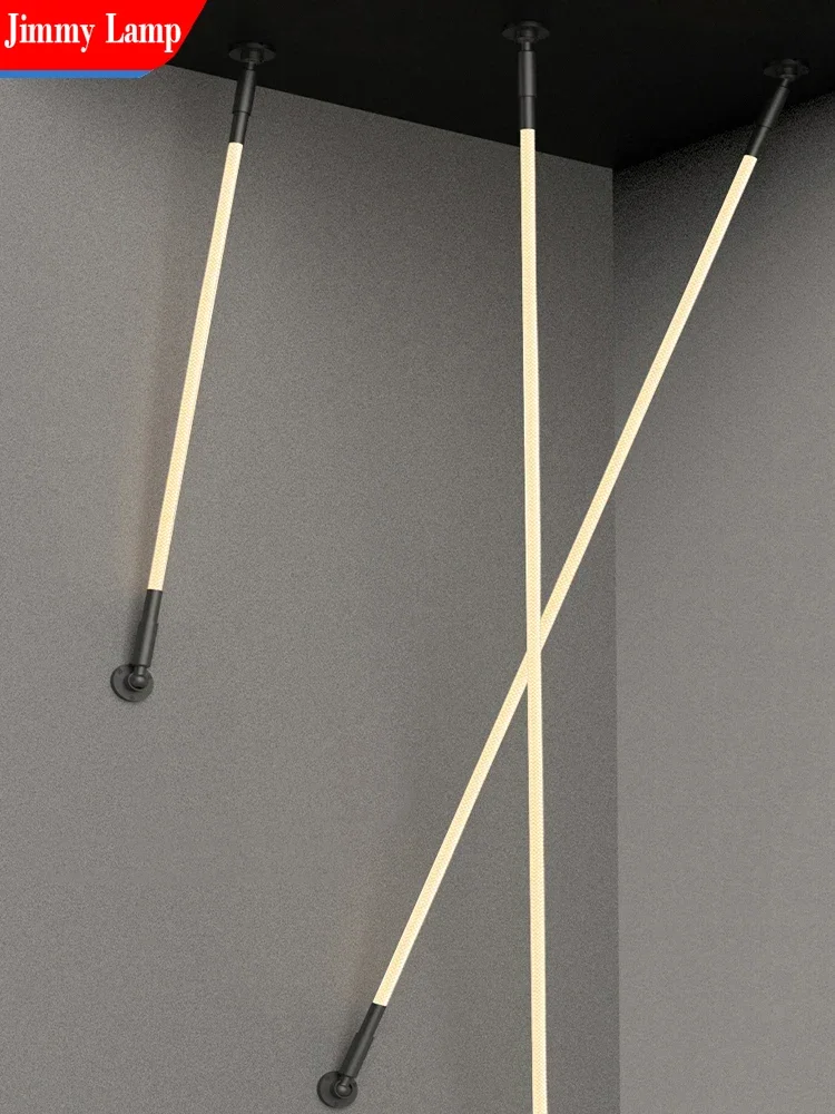 مصابيح الإضاءة الخطي الأنيقة المعاصرة الفنية البسيطة لغرفة النوم اللوح الأمامي خط واحد LED مصباح غرفة المعيشة المبتكرة