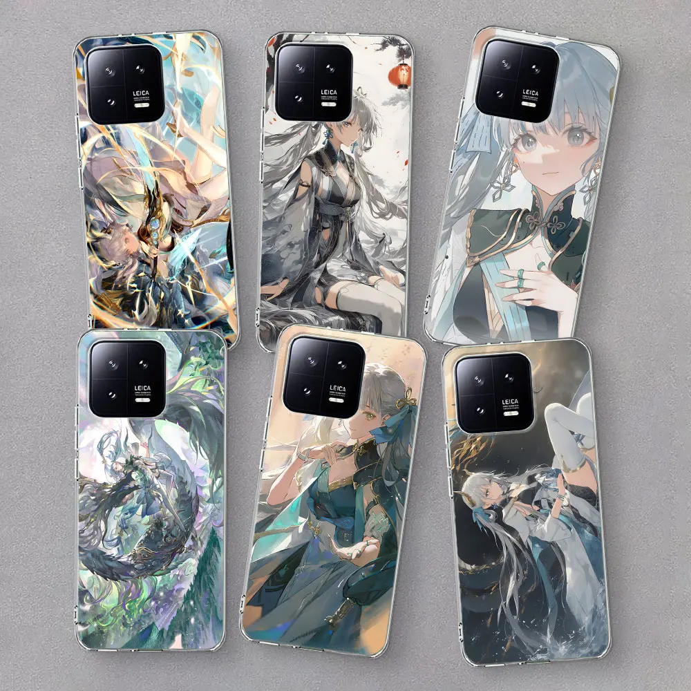 JINHSI Wuthering Waves Case for Xiaomi Mi 11T 11i 10T 6X A2 13 12 12X 12T 8 CC9E 10 11 5X A1 9 CC9 Transparent Soft Phone Cover