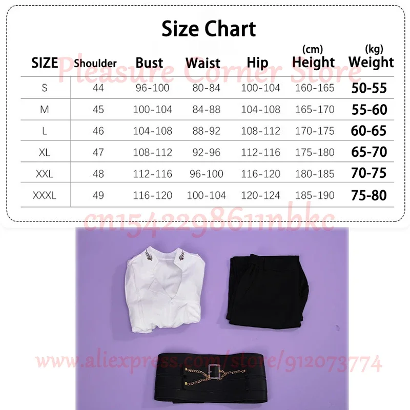 IN STOCK Love And Deepspace High Quality Rafayel Cosplay costume Basic V Neck White Shirt Belt Black Trousers