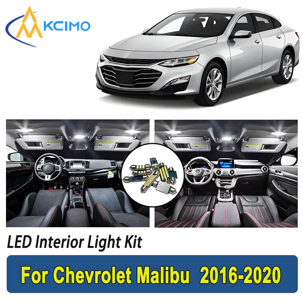 

New Light Bulb For Chevrolet Malibu (2016-2020) Premium Bright LED Interior Dome Map Trunk Light Kit Car Led Lamps Canbus Car