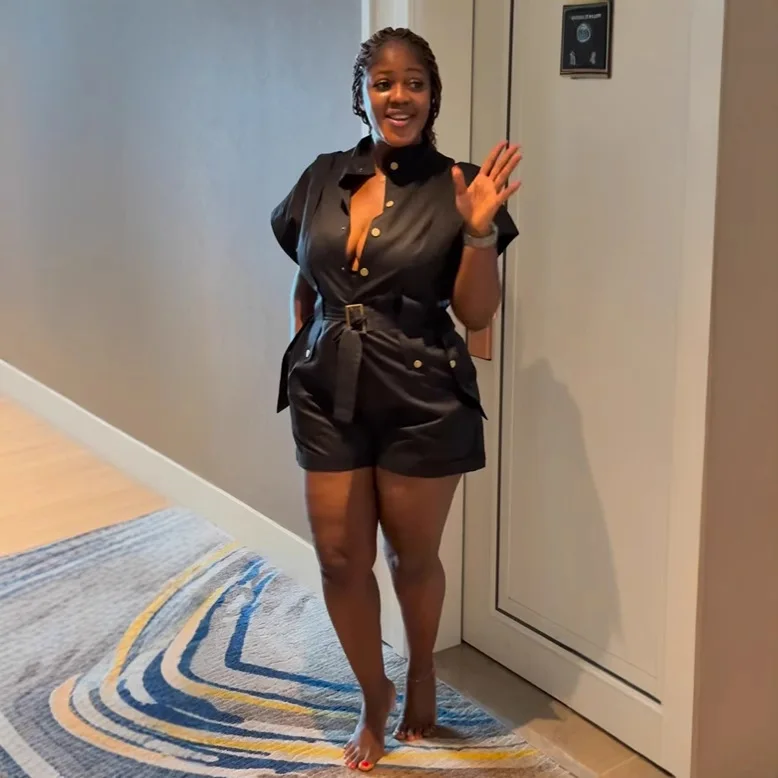 Tute corte da donna Pagliaccetti senza maniche Colletto rovesciato Tute cargo solide Tasche sottili monopetto Stile Safari impiombato