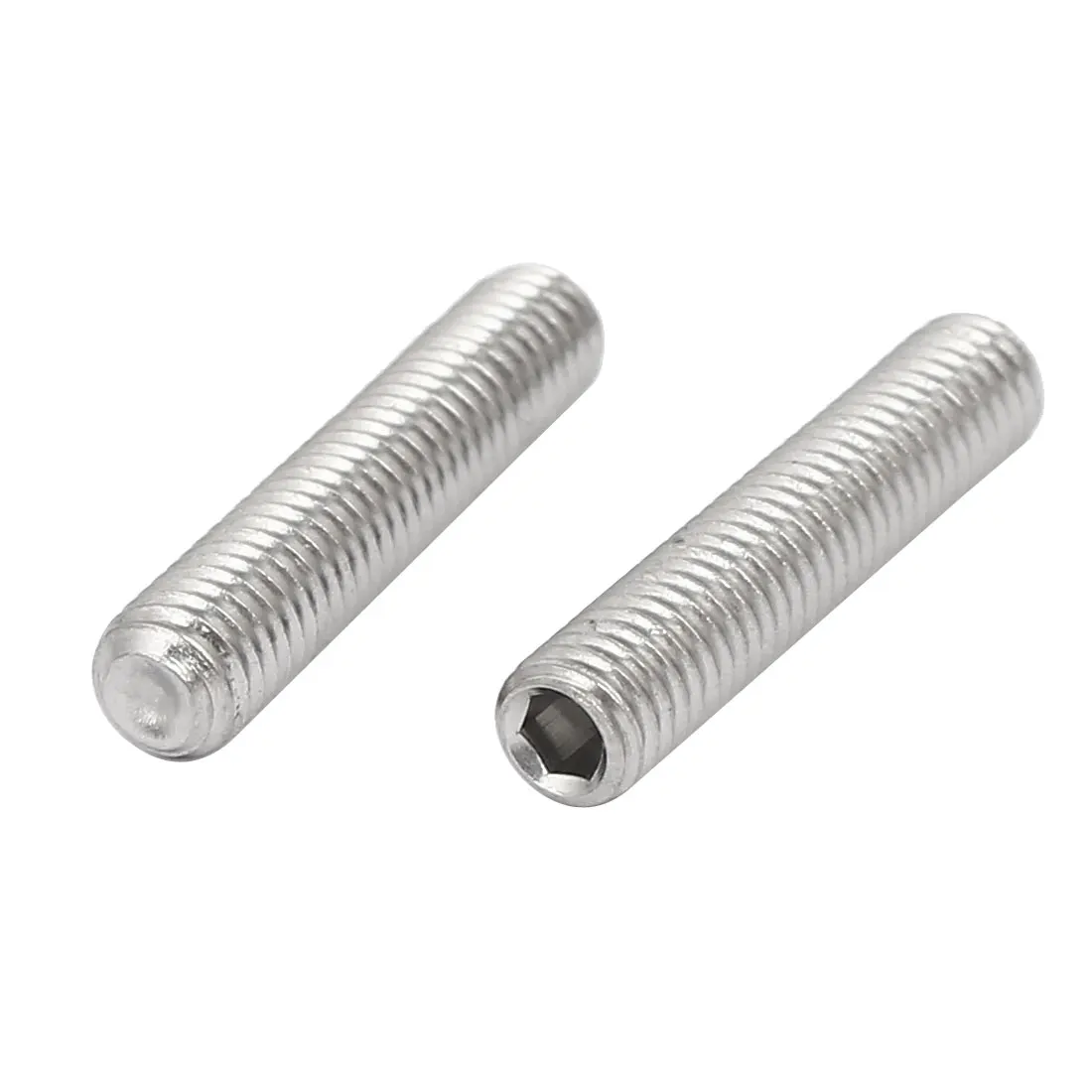 10/20/40Pcs 316 Stainless Steel Hex Socket Cup Point Grub Set Screws Headless Concave End Grub Screws Bolts M5 M6 6mm 12mm 25mm