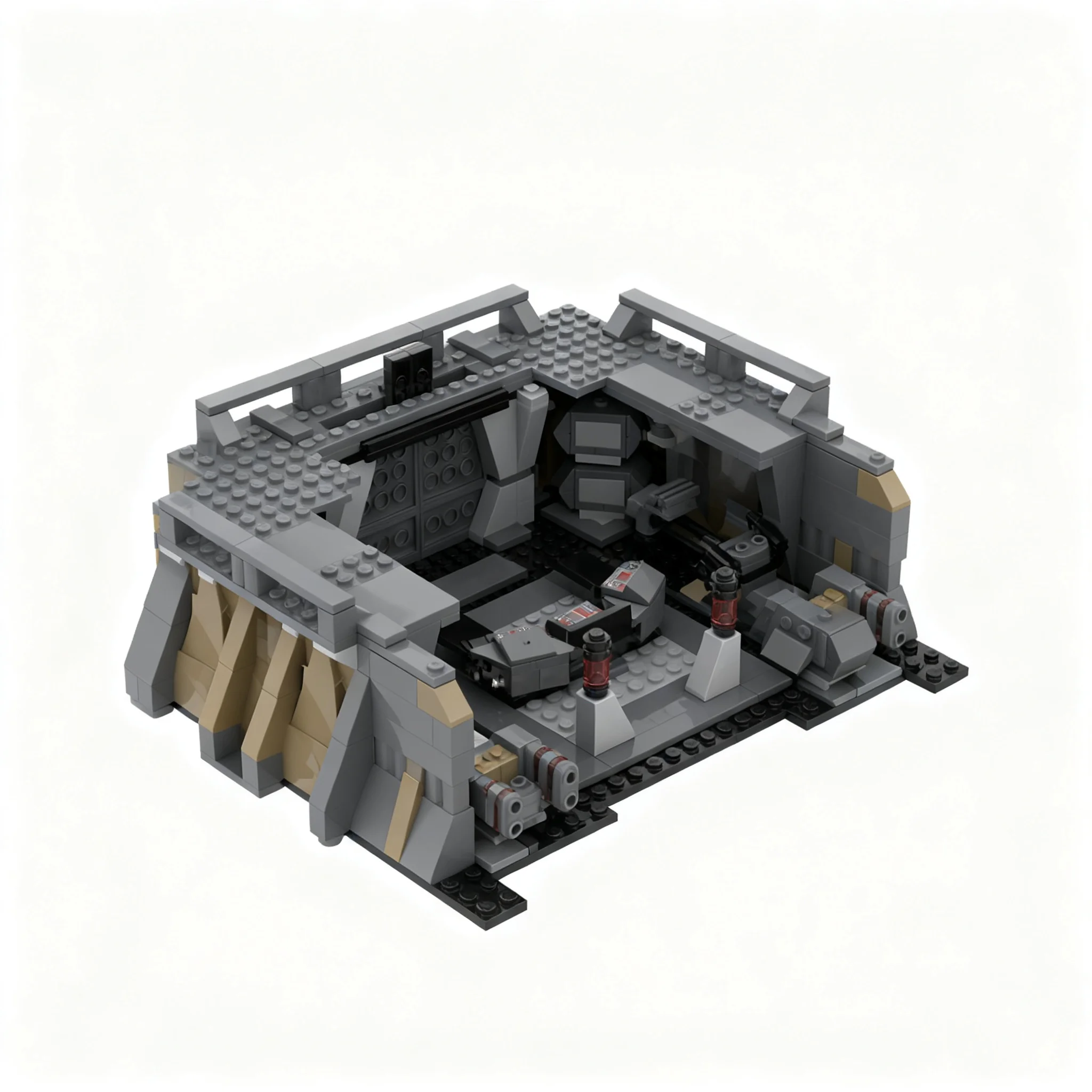 677pcs MOC Star Battle Space Bounty Hunter Bunker Model Building Blocks Architecture Toys Birthday Gifts Assemble DIY Idea Brick
