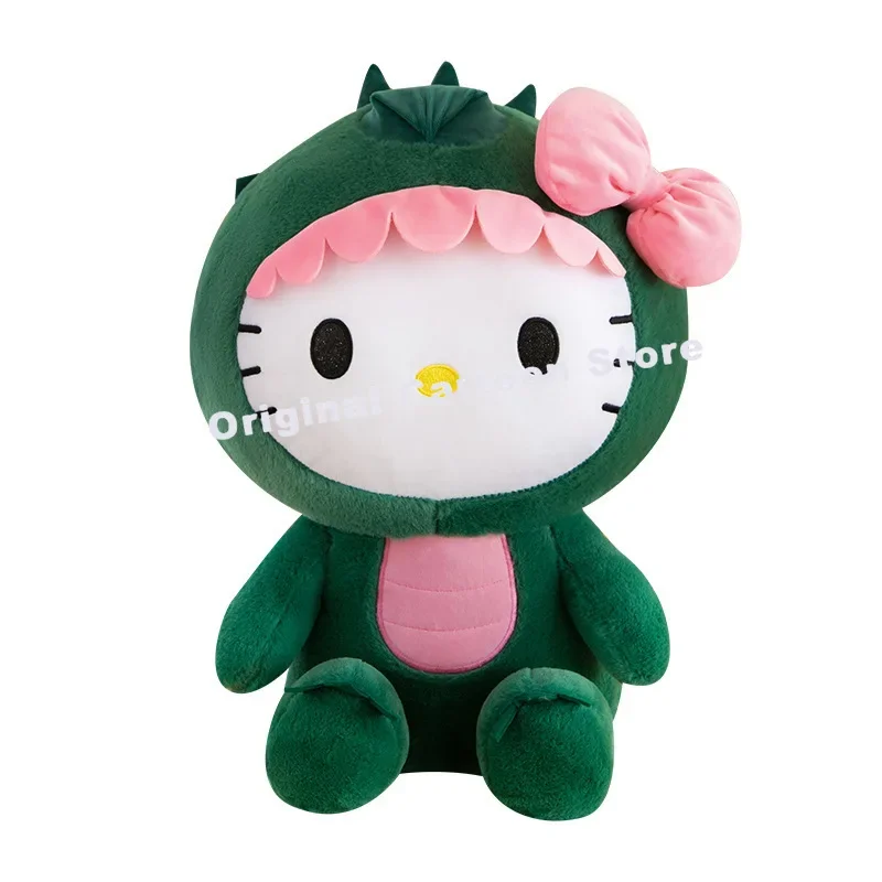 Juguete de peluche de Hello Kitty Sanrio Kuromi Stitch para niños, muñeco de peluche de gato KT, almohada, muñeca cómoda, regalo para niños