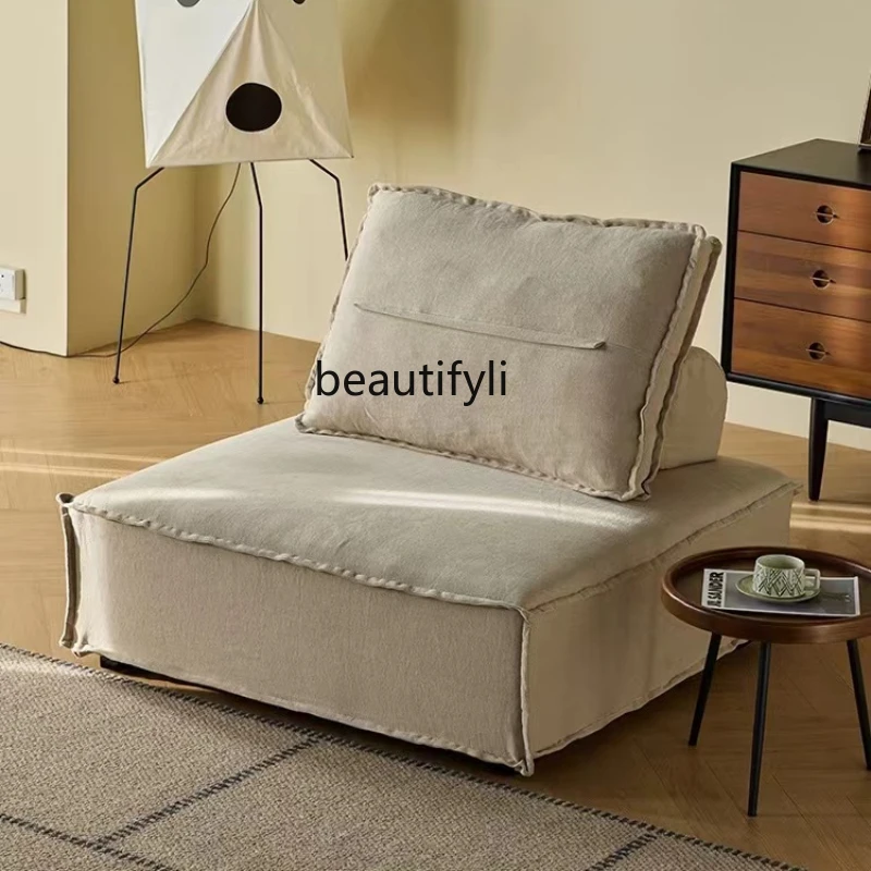 Nordic Tofu Block American Simple Living Room Removable and Washable White Linen Module Sofa