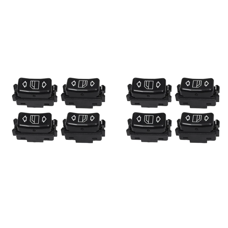 8X Front Rear Left Right 1 Button For Mercedes W124 W126 W201 Console Power Window Switch 1248204510,1248204610