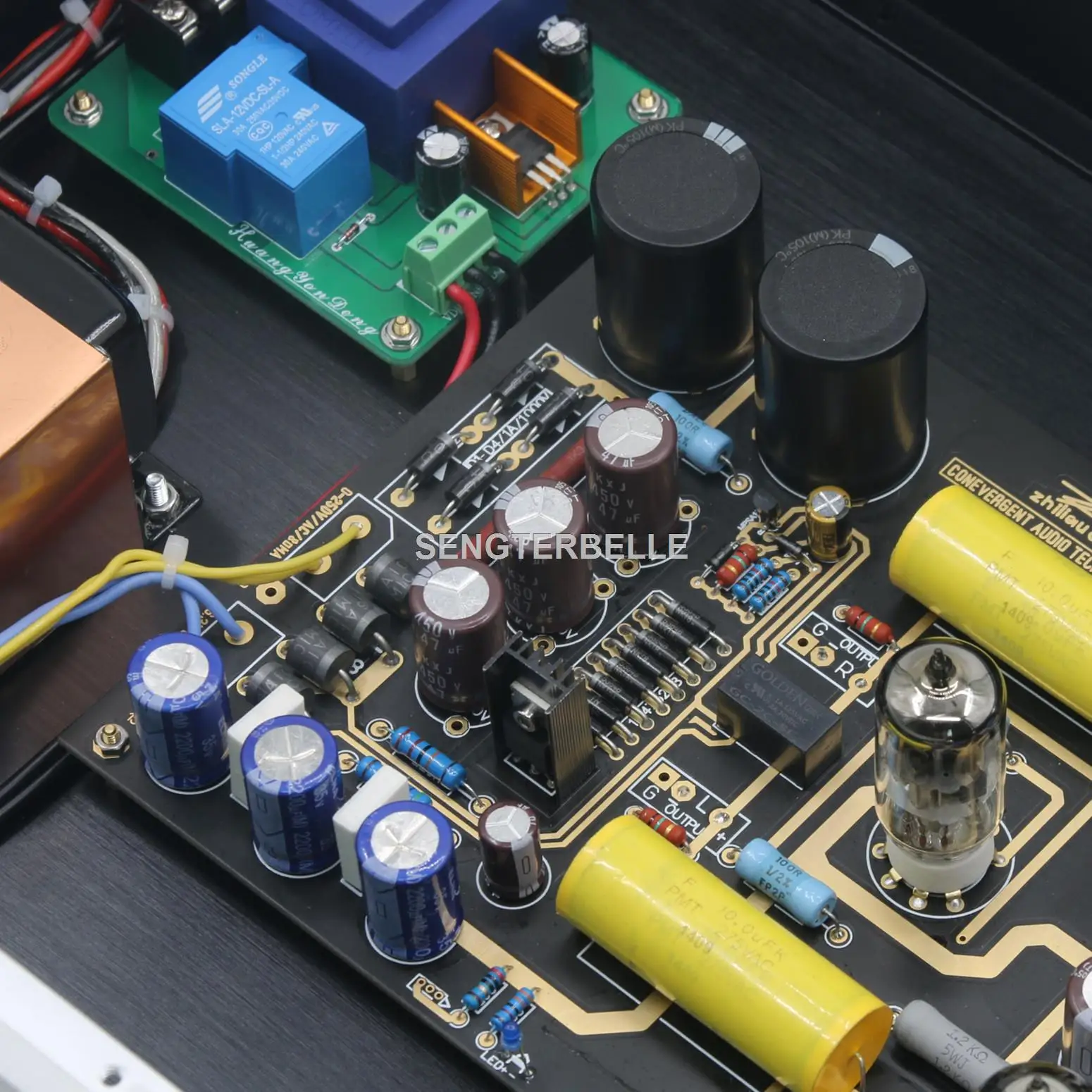 HiFi Remote Version Tube Preamp Stereo Preamplifier Base On CAT SL-1 Circuit +4 Ways Audio Input