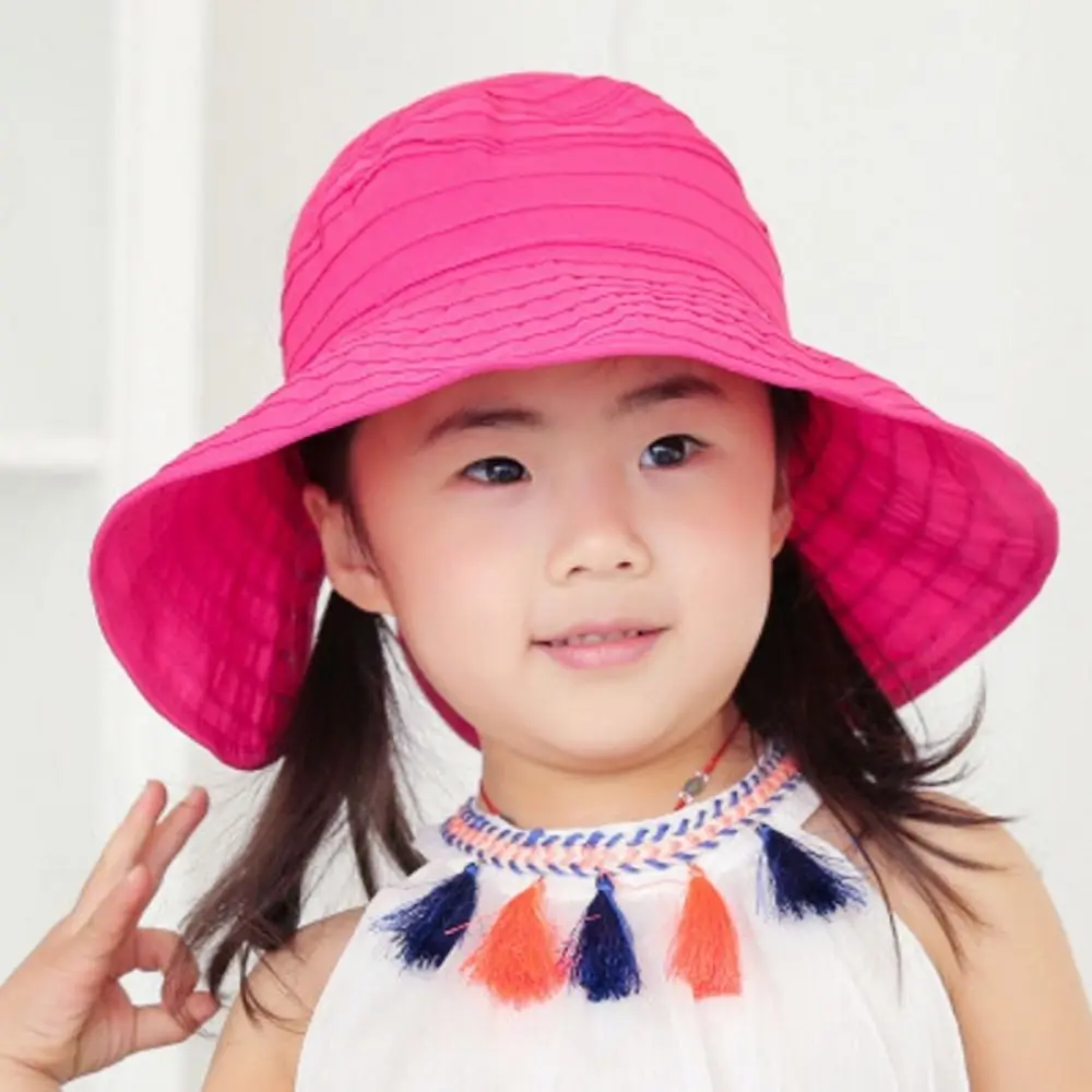 

Wide Brim Women Sun Hat Foldable Adjustable Sun Protection Hat Solid Color Breathable Fisherman Hat Outdoor Activities