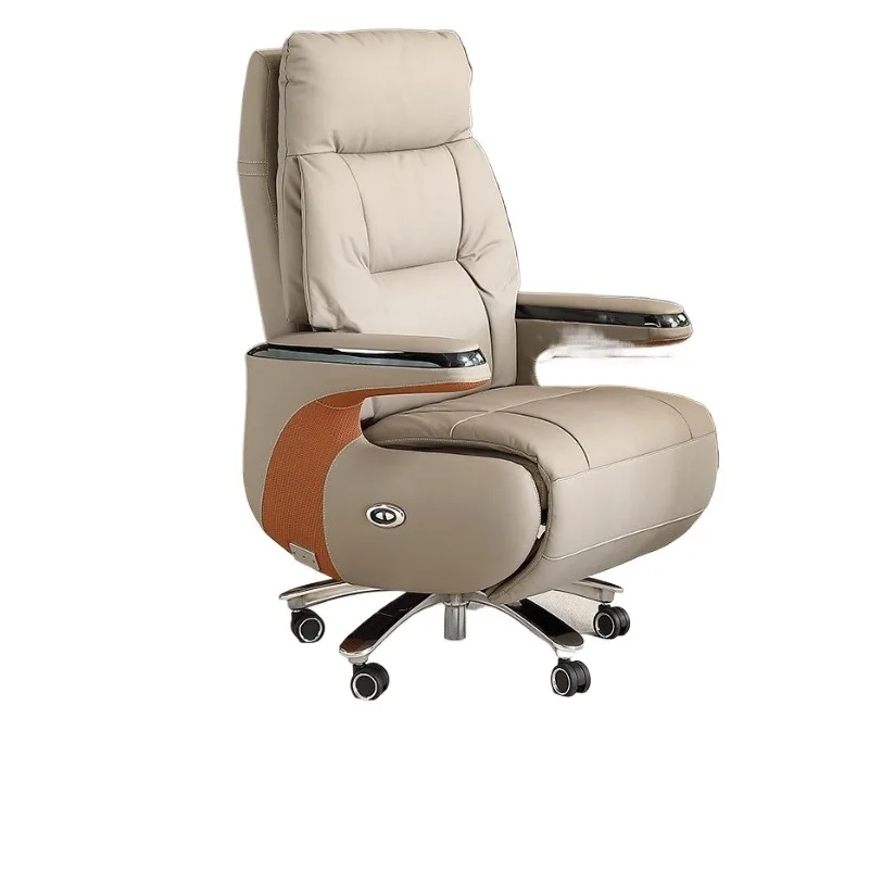 Electric boss comfortable cowhide reclining office  computer  office office chair comfortable sedentary