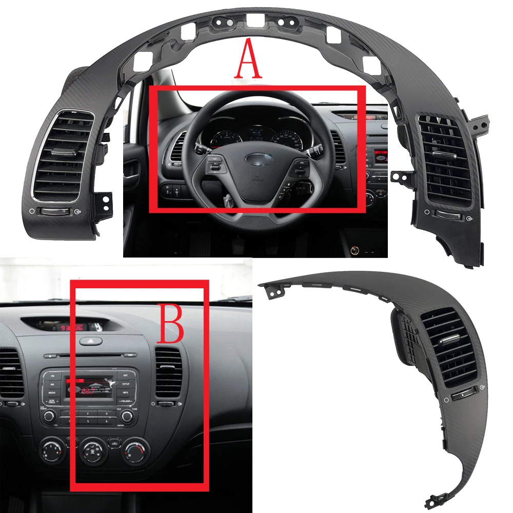 Center Middle Dashboard A/C Air Vent Outlet Panel for Kia K3  K3 2012-2015 Grille Trim Replacement Car Interior Accessories