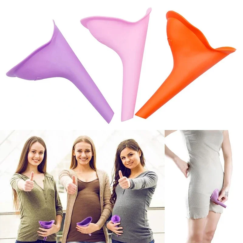 Womens Field Emergency New Design Urinal Travel Camping Portable Female Urinal Soft Silicone Urination Device Stand Up