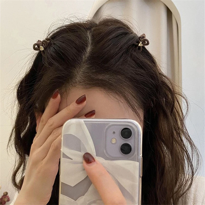 1Pc 빈티지 미니 머리 발톱 벨벳 여자를위한 달콤한 작은 머리핀 여자 모자를 쓰고 있죠 패션 깨진 헤어 클립 헤어 액세서리