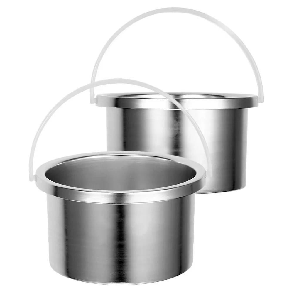 

2Pcs Heavy Duty Aluminum Wax Warmer Insert 500Ml Wax Melting Pot Portable Waxing Warmer with Even Heat Distribution for Salon