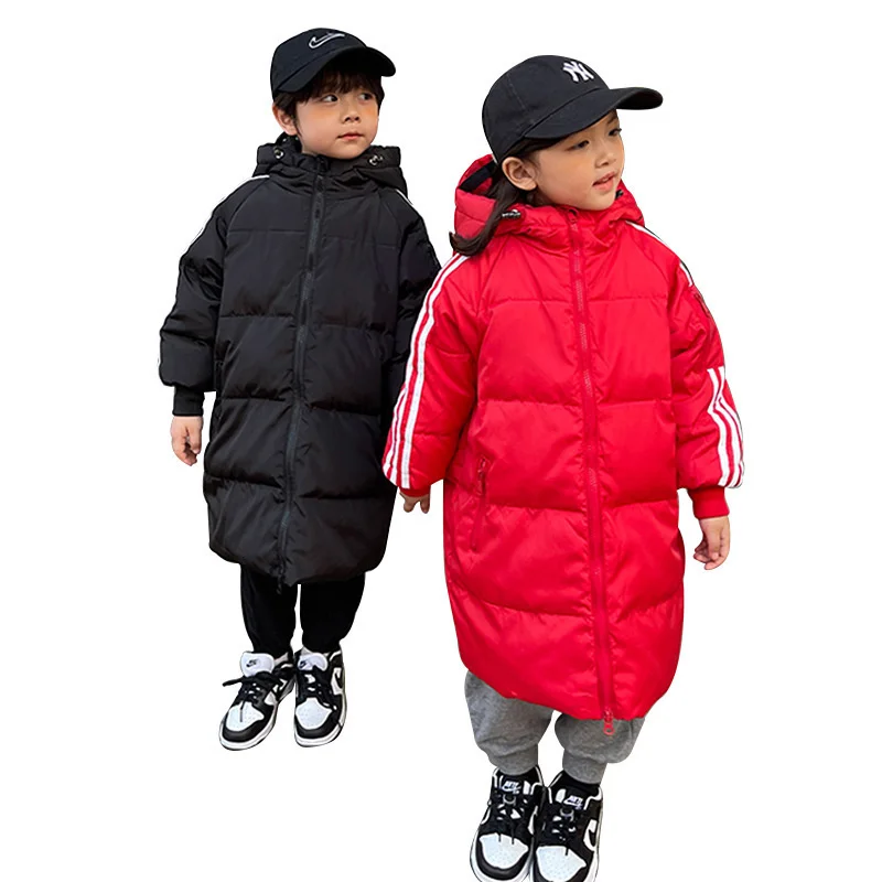 Boys Down Coat Jacket Cotton Outerwear Windbreak 2023 Vintage Thicken Velvet Winter Warm Ski Outfits Children\'s Clothing