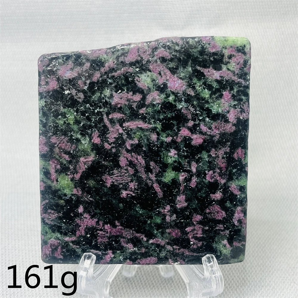 Natural Gem Slice Ruby Black Tourmaline Epidote Original Mineral Specimen Home Room Decoration Holiday Gift Spirit Stone Healing view 6