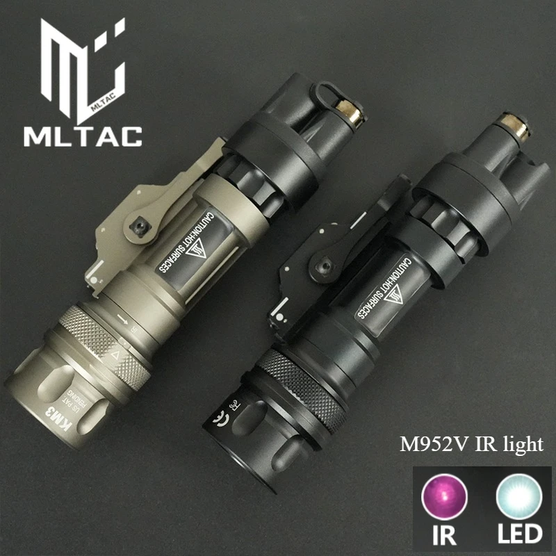 

M952V ИК-осветитель, тактический фонарик, светодиодный белый двойной выход, дистанционный переключатель, фонарик давления, охотничье оружие, разведчик света