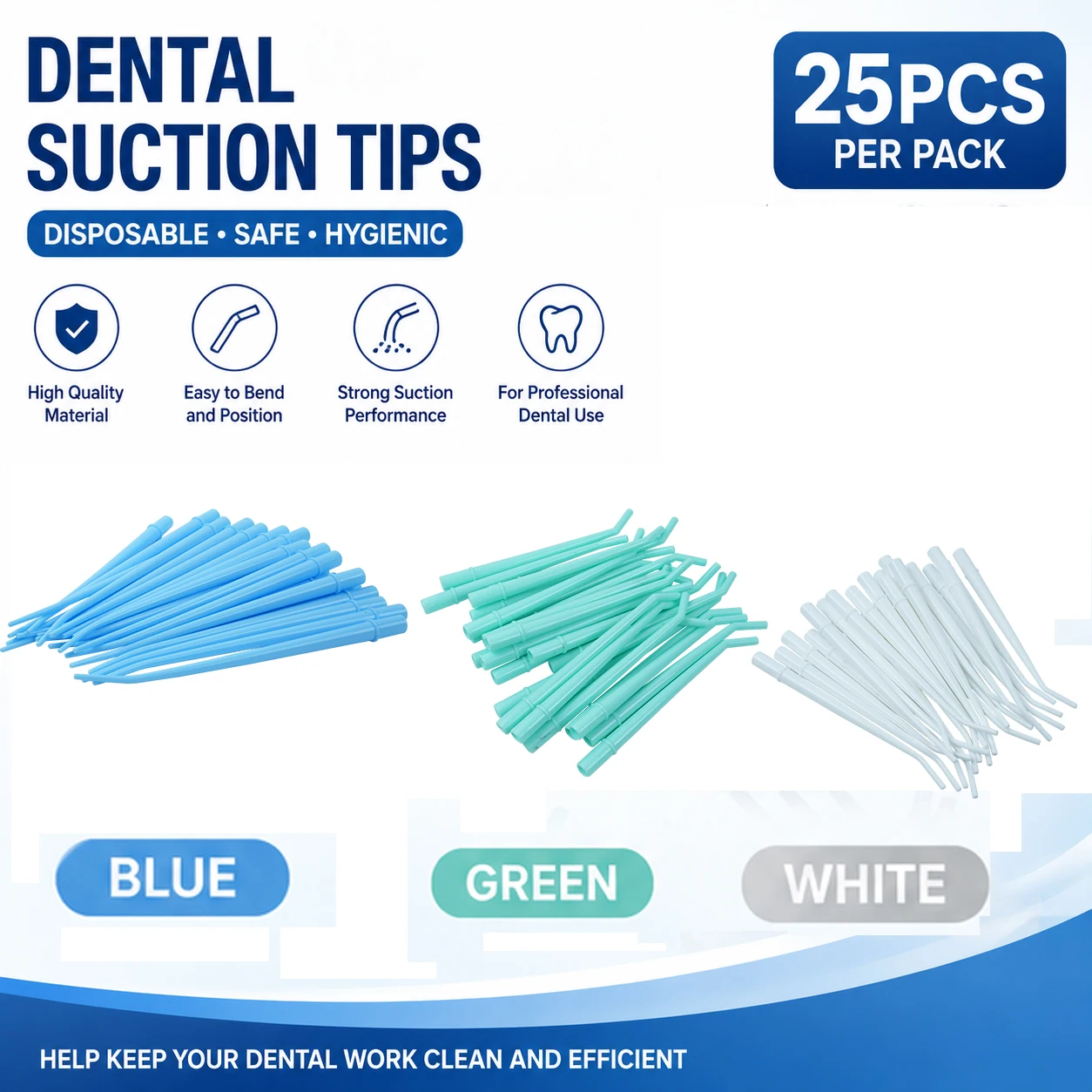 25pcs Dentistry Suction Tube 1/4