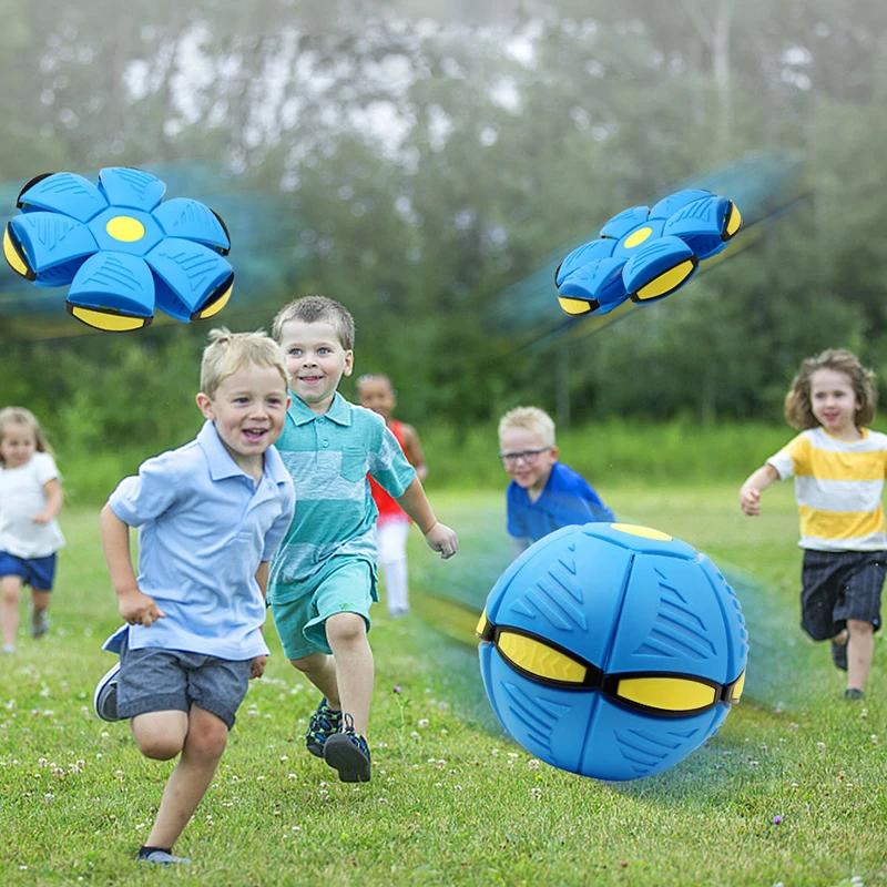 Flying UFO Flat Throw Disc Ball Without LED Light Magic Ball Toy Kid Outdoor Garden Beach Game Children\'s sports balls