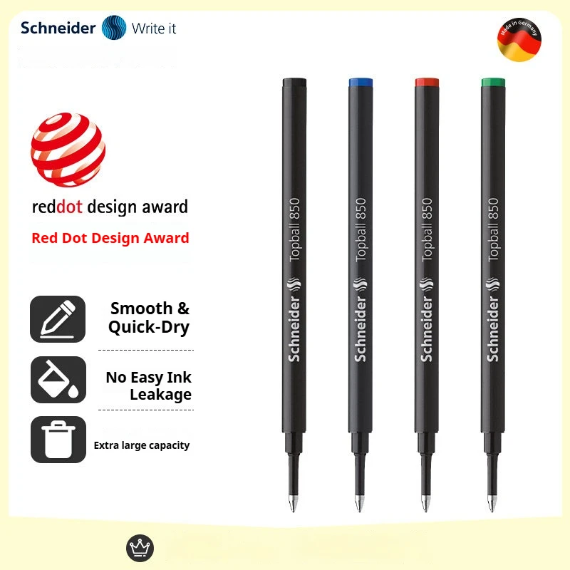 Schneider Topball 850 Refills,Assorted Colors Premium 0.5mm Liquid Ink&High Capacity Compatible M63 BK406 Base Office Sign Pen
