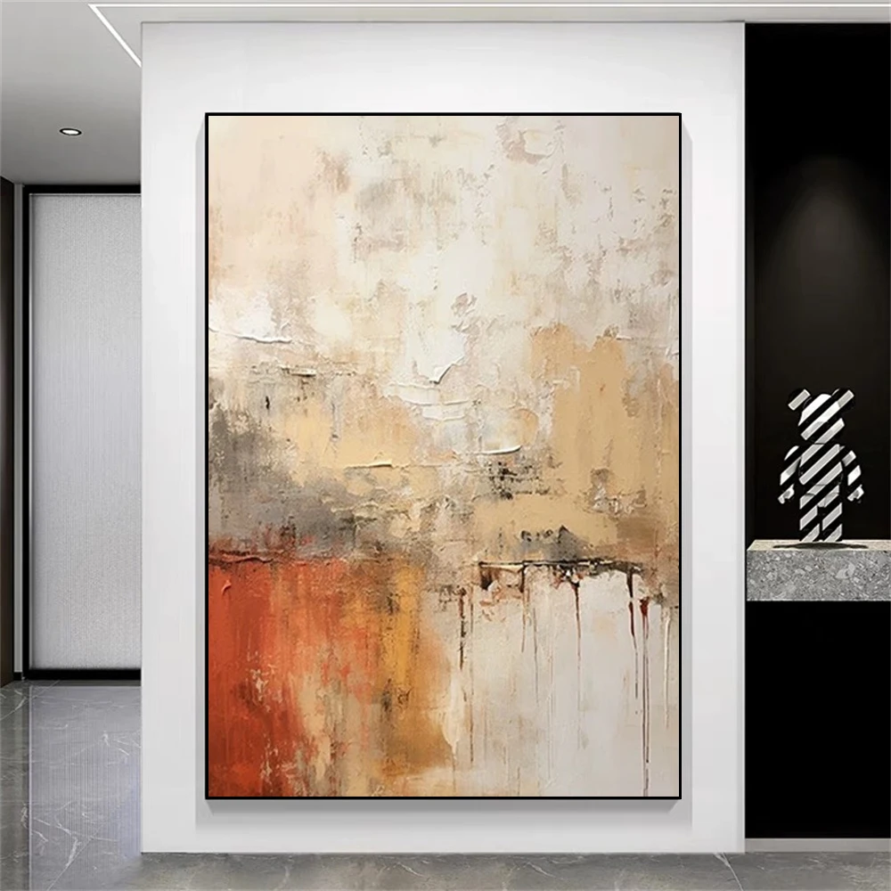 

100% Handmade Modern Oil Painting Home Living Room Bedroom Decor Mural On Canvas Abstract Panel Trim Nordic Wall Art Picture
