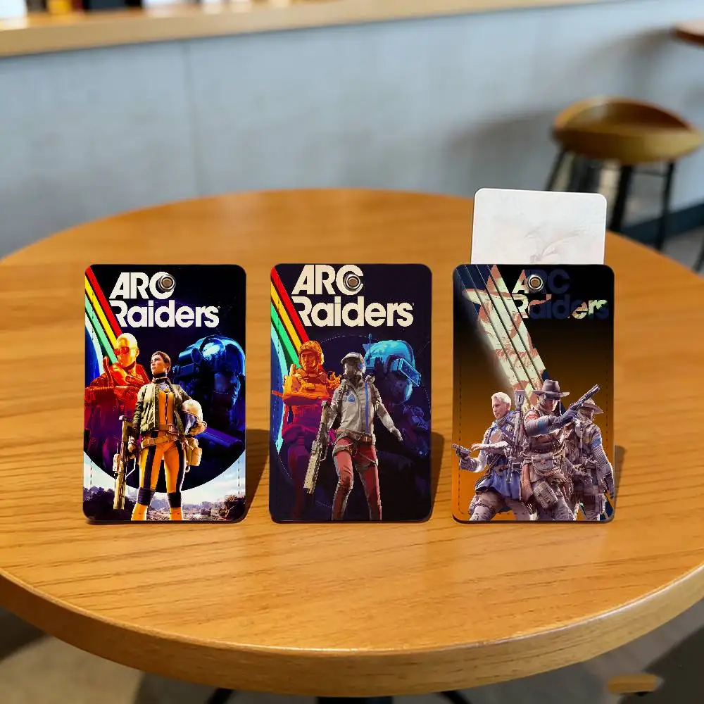 Game A-Arc Raiders Card Holder Keychain Photo Sleeves Bus Card Student Card Case Photo Protector