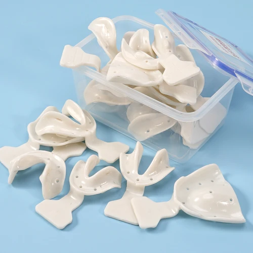 Bandejas de impresión Dental, bandeja para dientes de mandíbula, soporte para dientes, herramientas accesorios de odontología de laboratorio esterilizables en Autoclave
