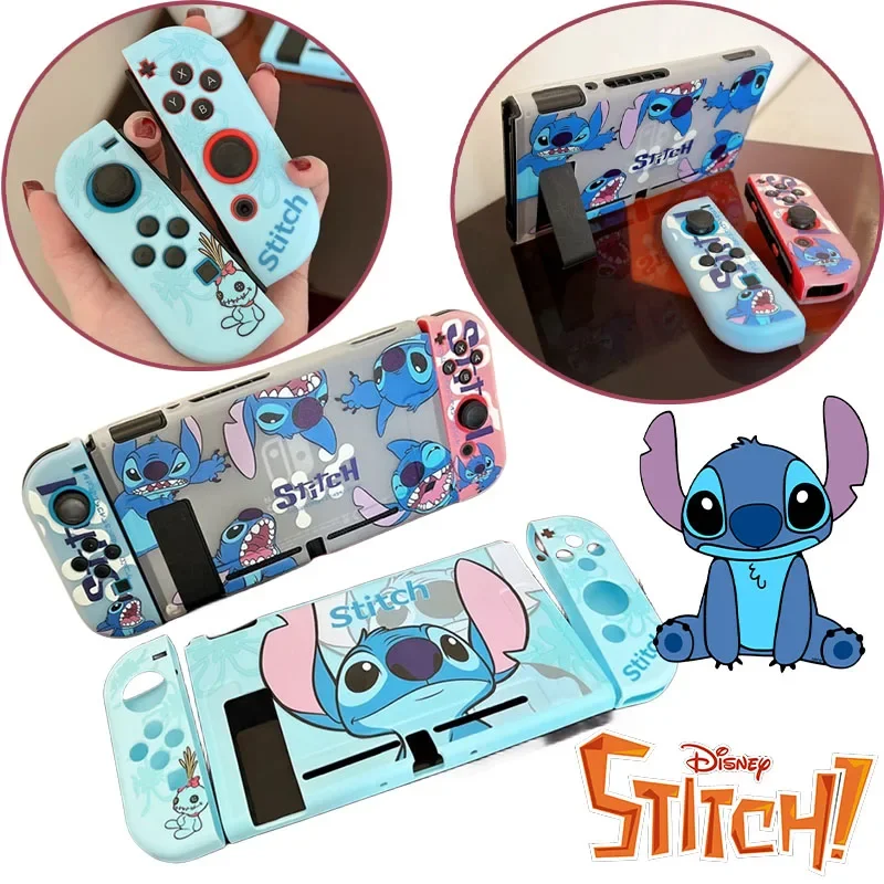 Disney Stitch Transparent for Nintendo Switch Ns Case Anime Switch Case Game Silicone Case Cartoon Soft Protector Split Shell