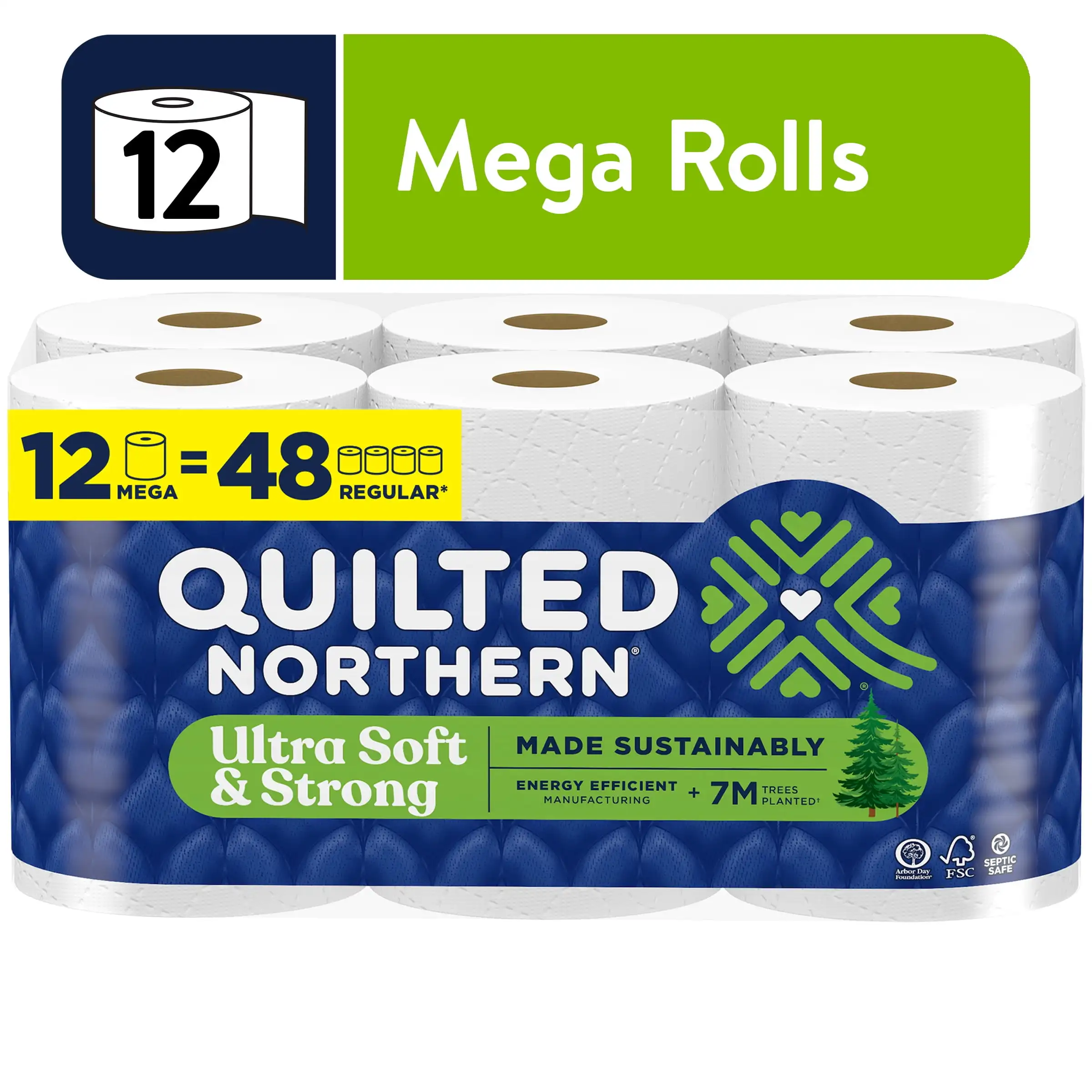 

Ultra Soft & Strong 2-Ply Toilet Paper, 12 Mega Rolls