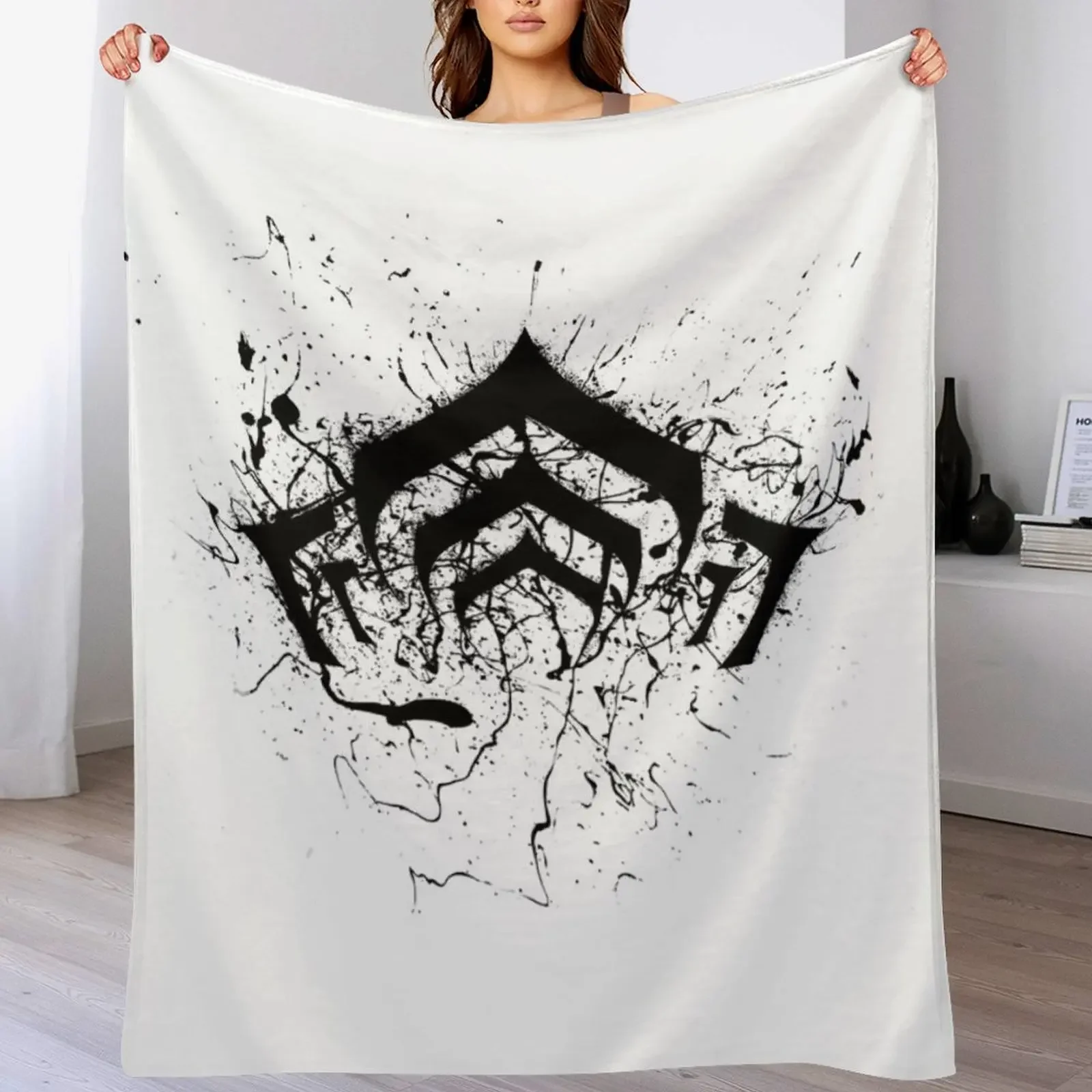 

warframe logo Throw Blanket For Sofa Thin Sofa Quilt Tourist Bed Fashionable Blankets