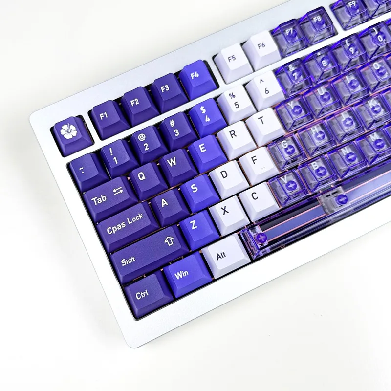 

Клавиатура Fog Shadow для ПК, прозрачный двойной сращивающийся PBT Cherry Profile 153, небольшой полный набор механической клавиатуры, игровой аксессуар