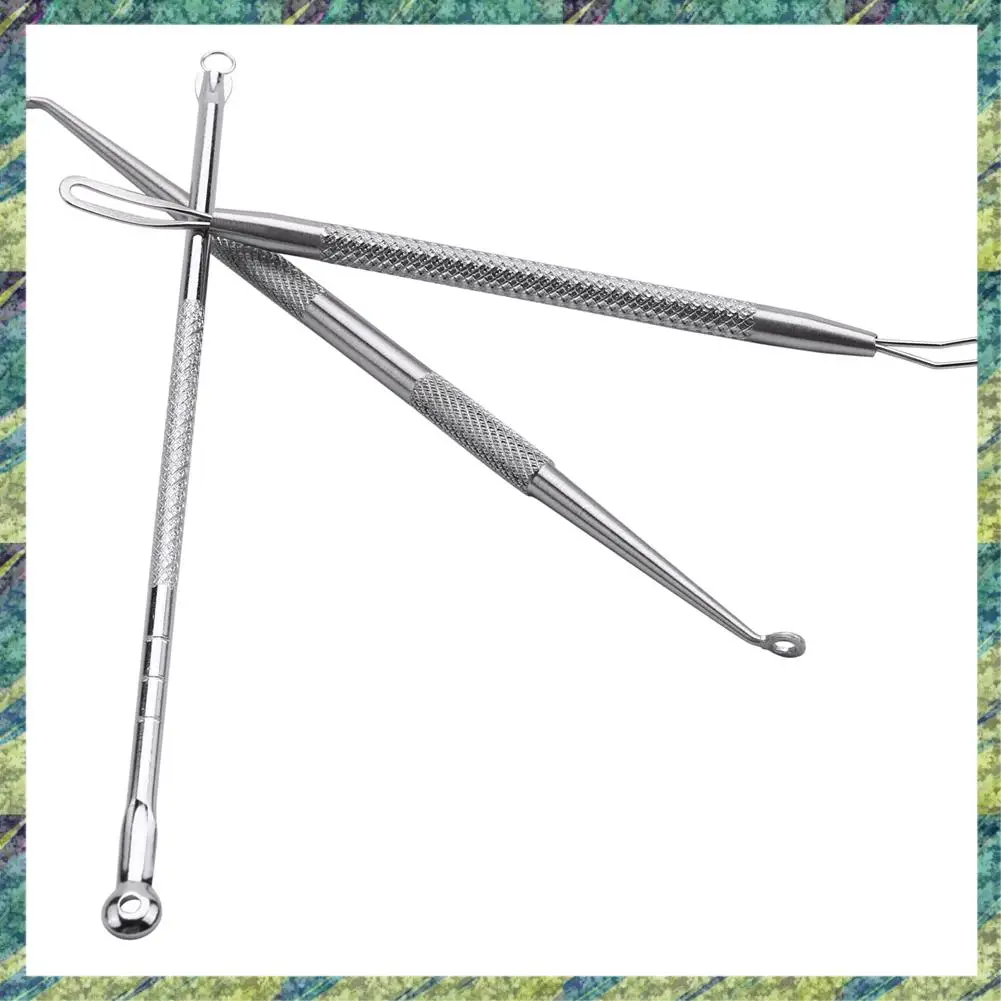 Nana 16X Kit de herramientas profesional para quitar cabeza negra Extractor de imperfecciones de espinillas y acné de acero inoxidable