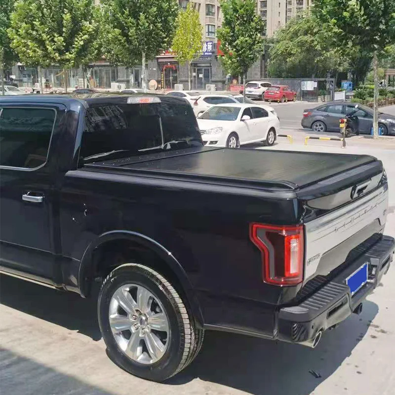بيك اب شاحنة غطاء السرير الألومنيوم الأسطوانة مصراع غطاء تونيو الكهربائية لفورد F150 #5