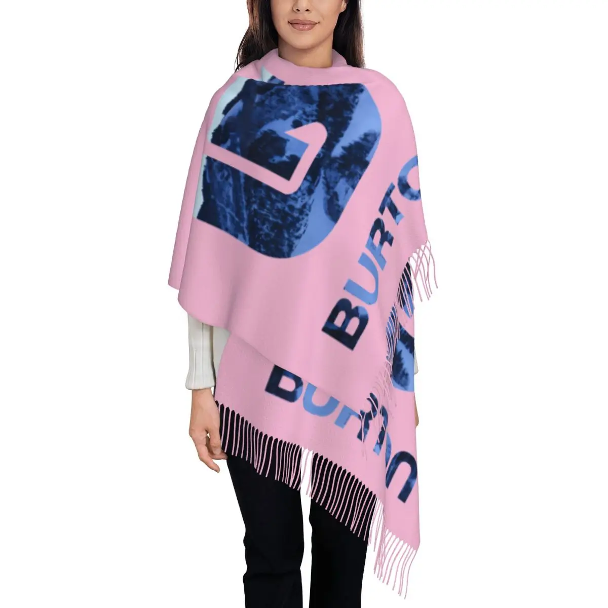 

Пользовательский принт Burtons Arrow Logo Сноуборды Шарф Мужчины Женщины Зимние теплые шарфы Шали Накидки