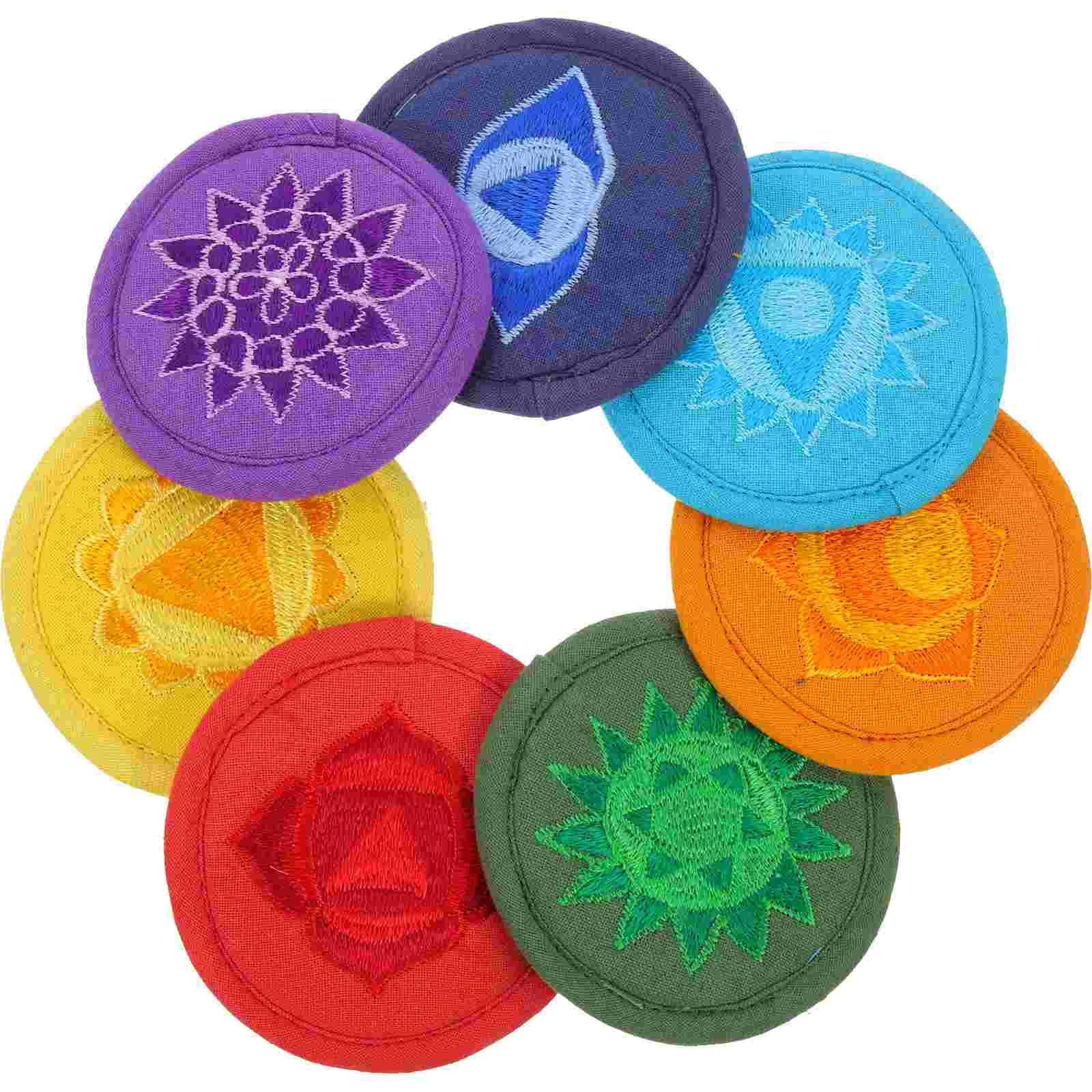 7 Pcs Bowl Bottom Mat Pad Cushion for Tibetan Singing Buddha Sound Supplies Holder