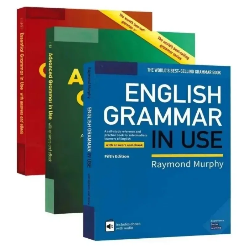 3 Books Set: Elementary English Grammar Advanced Essential English Grammar In Use English Test Preparation Exercises book  is op