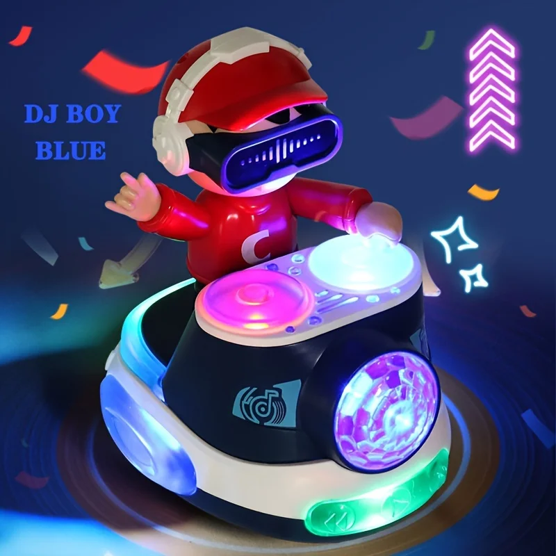 Electric Dancing DJ Boy Toy Will Turn Turn Music Lighted Toys Rock DJ Playing Electronic Music Boy Thanksgiving Halloween Gifts