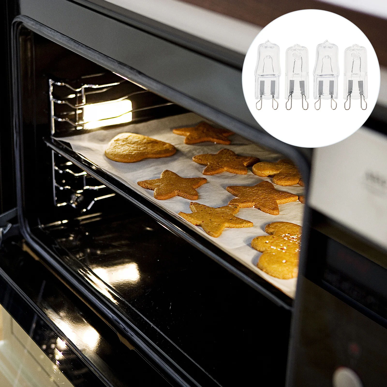 4Pcs Microwave Light Bulb G9 Halogen Oven Lamp Replacement Bright Appliance Bulb for Microwave Oven Lighting