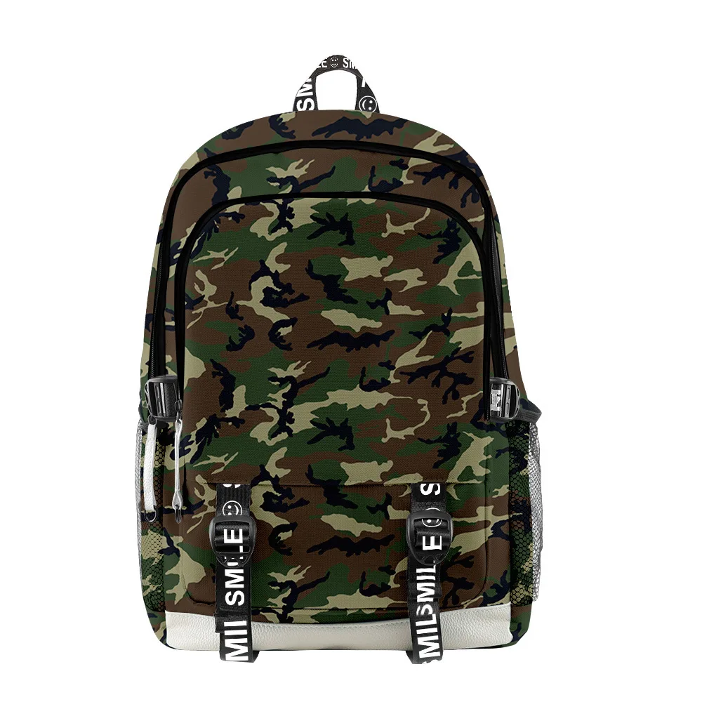 Trendy Youthful School Bags Unisex Camouflage Pattern Travel Bags 3D Print Oxford Waterproof Notebook multifunction Backpacks