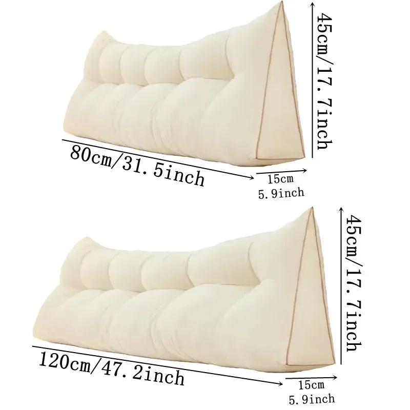 Triangle Pillow Cushie Pillow with Zip Triangle Wedge Bolster Small Back Support Cushie Pillows for Office Home Bed Sofa