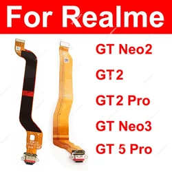 USB Charging Dock Flex Cable For Realme GT Neo 2 3 GT 2 GT 5 Pro GT2 Master Explorer USB Charger Port Connector Flex Ribbon