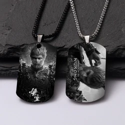 Treebud Cutom New Black Myth WUKONG Pendant Stainless Steel Laser Engraved Personalized Picture Text Necklace Women Men Jewelry