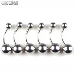 10pcs/lot Piercing Navel Surgical Stainless Steel Belly Button Rings Navel Piercing Ombligo 5/8mm Ball Nombril Body Jewelry