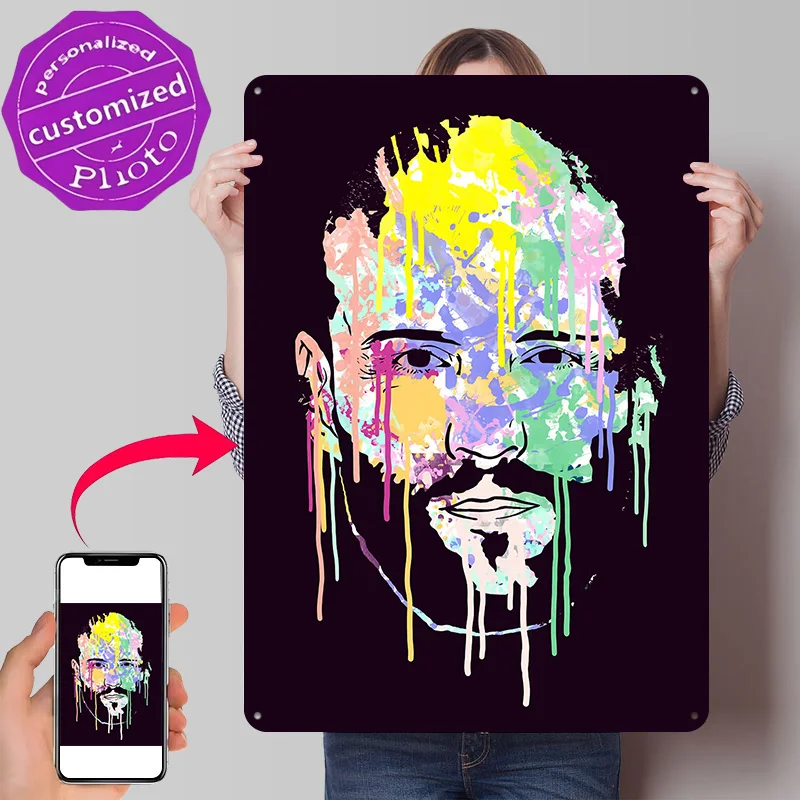 ACTOR LEGEND VECTOR Personalized 3D Textured Metal Poster Wall Art Tinplate Sign for Luxury Decoration Home Decorations Room Tin