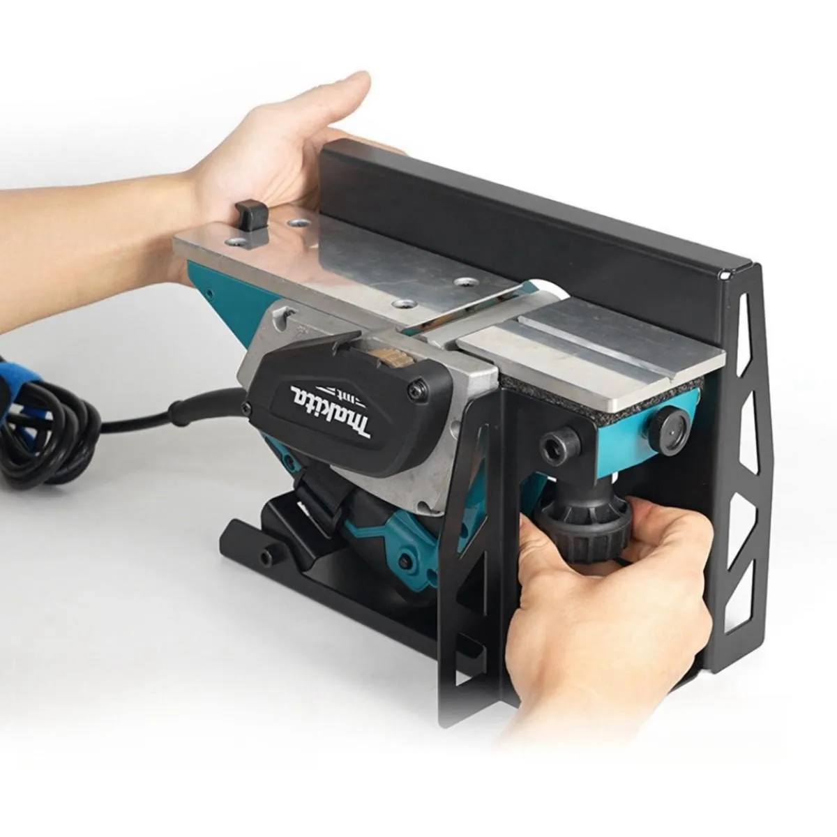 Woodworking Planing Support Practical Household Flip Mount Tool Steel- Rack Flip Planer Stand- Electric Planer Inverted Bracket