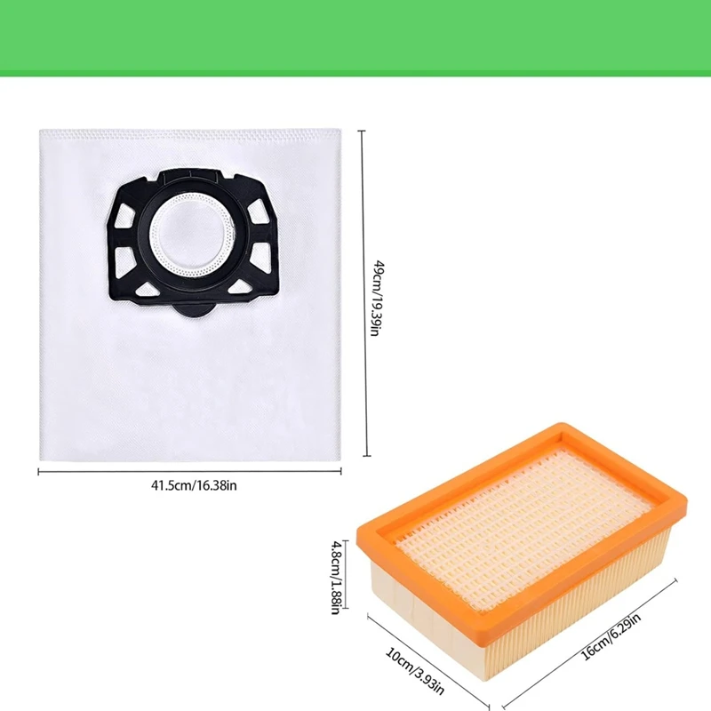Sacs d'aspirateur 2.863-006.0 filtre pour Karcher WD4 WD5 WD6 WD5P WD6P Premium, pièces de rechange